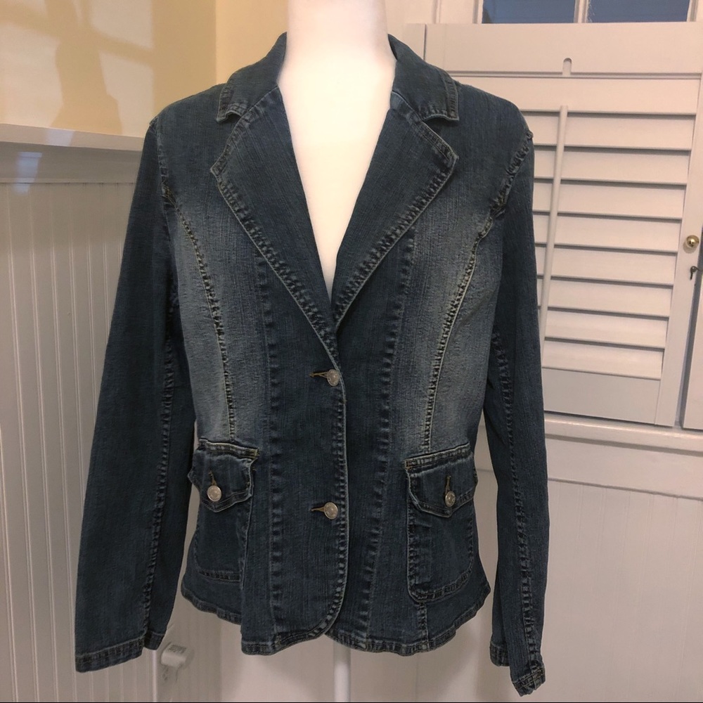 Vintage Hi Jeans 2-button Denim Jacket - Sz L